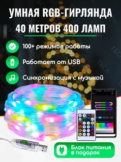 Умная гирлянда с пультом T&Ch 263071666 купить за 2 372 ₽ в интернет-магазине Wildberries