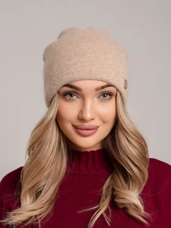 Шапка с люрексом из ангоры осенняя без отворота Dika Knit 276572777 купить за 1 042 ₽ в интернет-магазине Wildberries